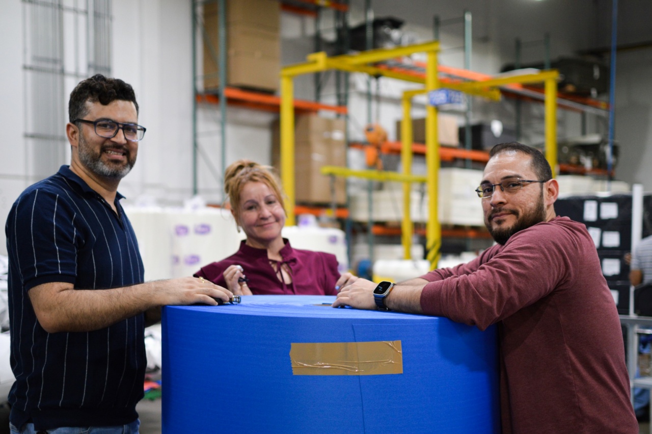 A group of people working in a warehouse